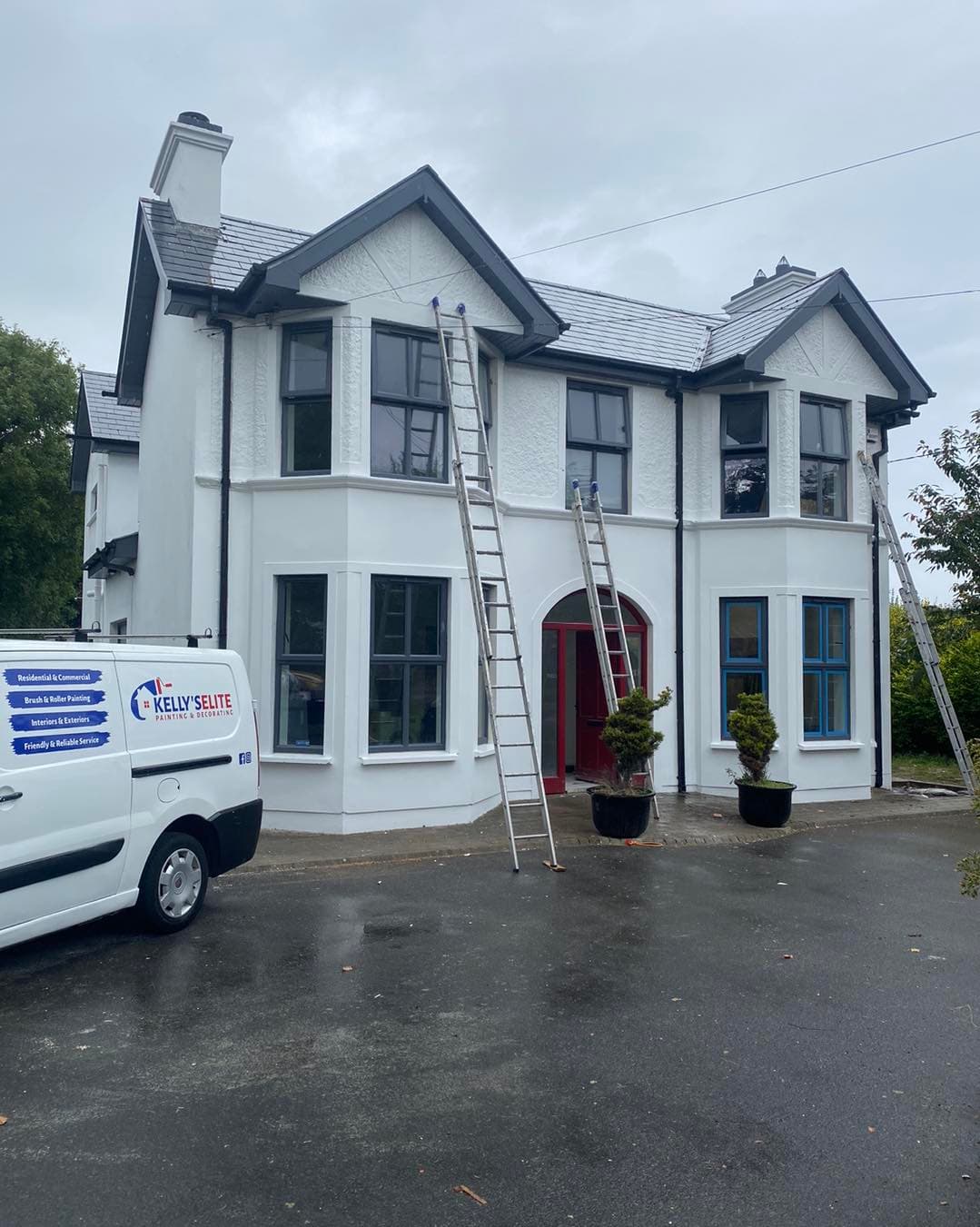 Fascia and PVC Windows Soffit Primed & Finish - After